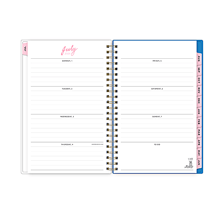 20242025 Blue Sky Weekly/Monthly Planning Calendar, 5" x 8", Magnolias