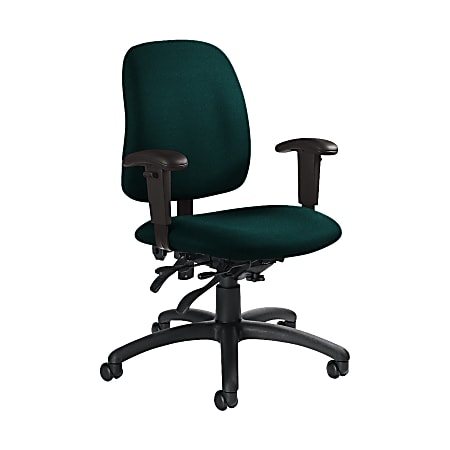 Global® Goal Low-Back Multi-Tilter Chair, 36"H x 25"W x 22 1/2"D, Spruce/Black