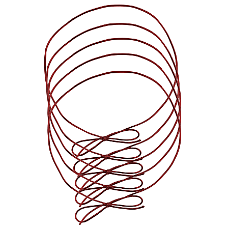 JAM Paper® Large Elastic Gift Wrap String Ties, 22", Metallic Red, Pack Of 5 Ties