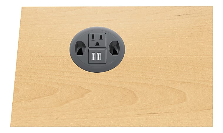 HON® Round AC/USB Power Grommet, 3", Black, HONHGRMTUSB2