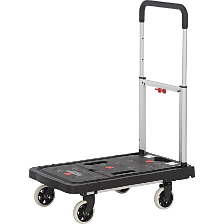 Harper Magna Cart Folding Flatform Truck - 300 lb Capacity - x 3.4" Width x 16.4" Depth x 27.2" Height - Black - 1 Each