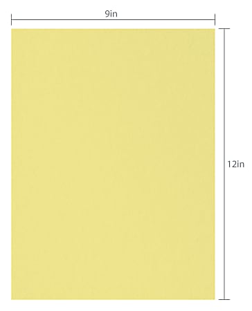 SunWorks Construction Paper 9 x 12 Yellow Pack Of 50 - Office Depot