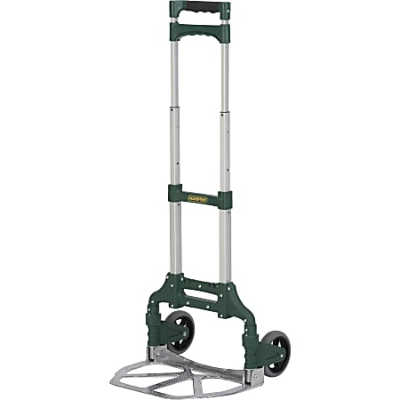 Harper Folding Aluminum Hand Truck - Telescopic Handle - 175 lb Capacity - x 2.5" Width x 15.5" Depth x 25" Height - Aluminum - 1 Each