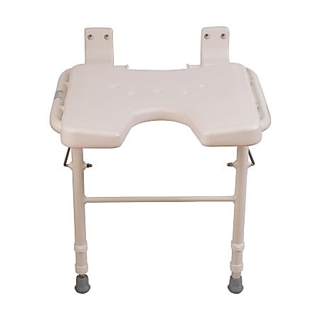 HealthSmart® Wall-Mount Fold-Away Shower Seat, 24"H x 16 1/4"W x 16 1/4"D, White