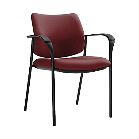Global® Sidero Armchair, 32"H x 25 1/2"W x 24"D, Red Rose/Black