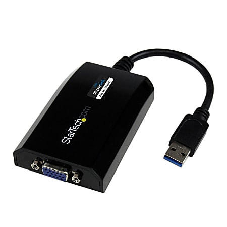 StarTech.com USB 3.0 to VGA External Video Card Multi Monitor Adapter for Mac and PC - 1920x1200 / 1080p - 6.20" USB/VGA Video Cable for Projector, TV, Monitor, Graphics Card, Notebook