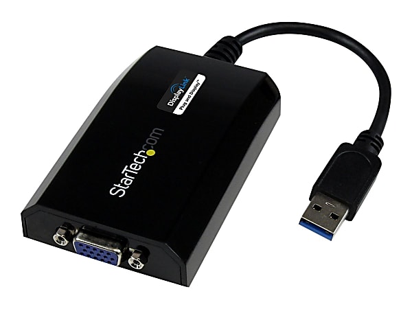 StarTech.com USB 3.0 to VGA Display Adapter 1920x1200 1080p, DisplayLink Certified, Video Converter w/ External Graphics Card - USB32VGAPRO
