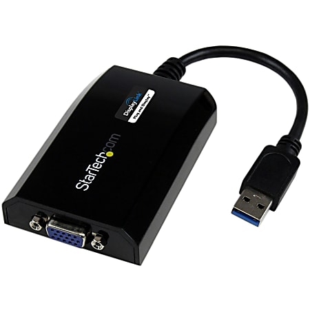 StarTech.com USB 3.0 to VGA Display Adapter 1920x1200 1080p, DisplayLink Certified, Video Converter w/ External Graphics Card - USB32VGAPRO