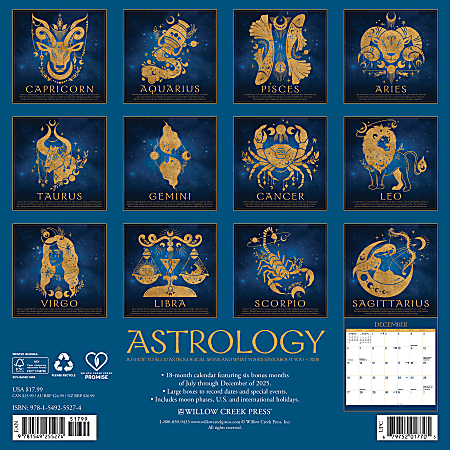 2026 Willow Creek Press Art Design Monthly Wall Calendar 12 x 12 ...