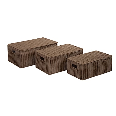 Wicker Storage Basket, Paper Rope Storage Baskets For Organizing