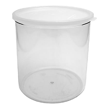 Cambro Round Crocks With Lids, 2.7-Quart, Clear, Set Of 6 Crocks