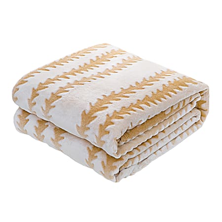 Sedona House Microfiber Flannel Twin Blanket, 60" x 80", Yellow