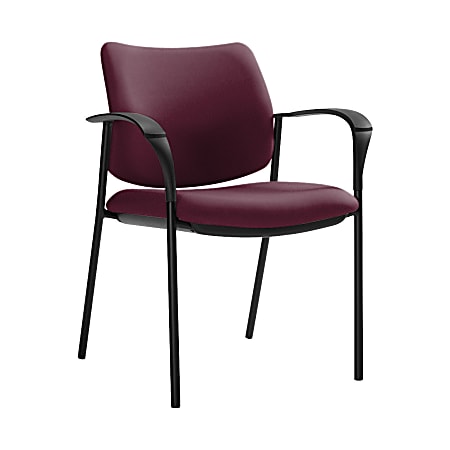 Global® Sidero Armchair, 32"H x 25 1/2"W x 24"D, Vermilion/Black