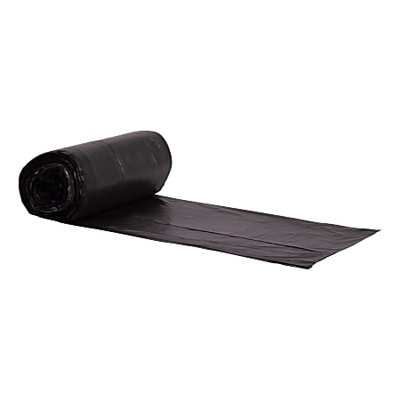 Heritage High-Density Can Liners, 45 Gallons, Black, 25 Liners Per Pack, Case Of 6 Packs