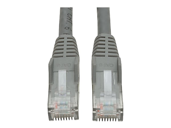 Tripp Lite 1ft Cat6 Gigabit Snagless Molded Patch Cable RJ45 M/M Gray 1' - Patch cable - RJ-45 (M) to RJ-45 (M) - 1 ft - UTP - CAT 6 - molded, snagless, stranded - gray