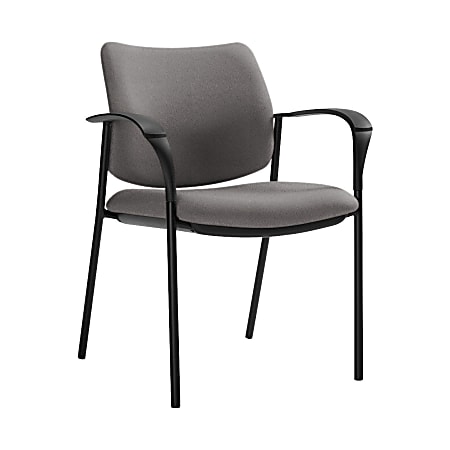 Global® Sidero Armchair, 32"H x 25 1/2"W x 24"D, Slate/Black