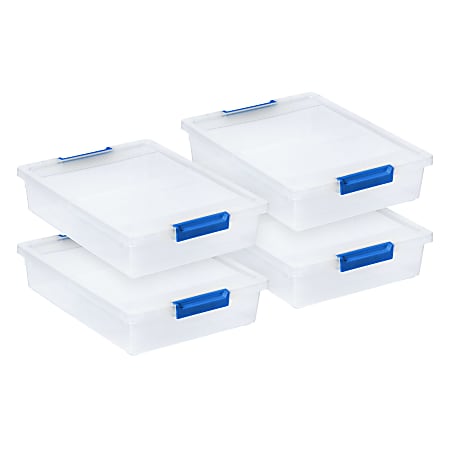 Iris Clip Box, 5.5 Qt, Clear, Pack Of 4 Boxes