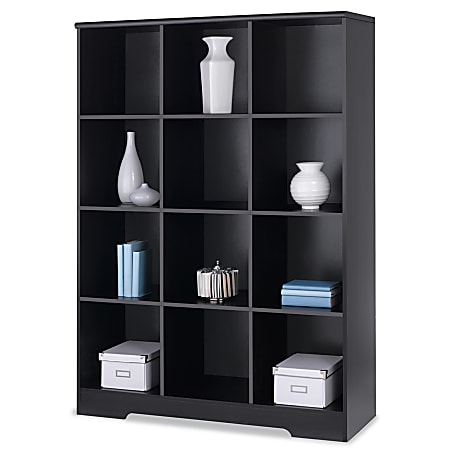 Realspace® Magellan 63"H 12-Cube Storage Bookcase, Espresso