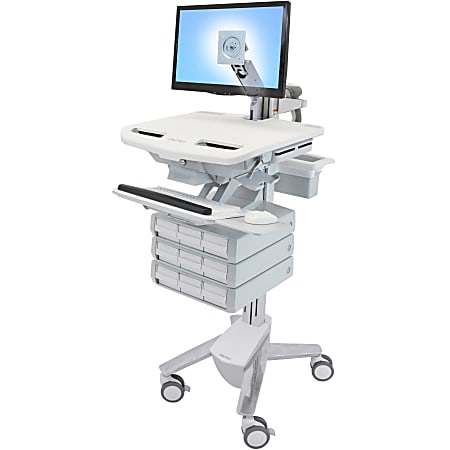 Ergotron StyleView Cart with LCD Arm, 9 Drawers