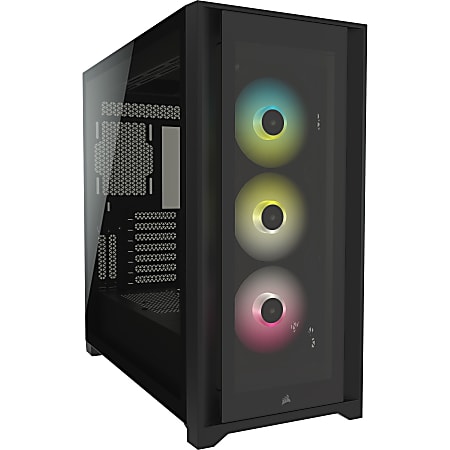 Corsair iCUE 5000X RGB Tempered Glass Mid-Tower ATX PC Smart Case - Black