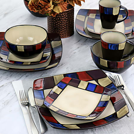 16 Piece Dinnerware Gibson Elite Soho Lounge Dinnerware Set Gibson