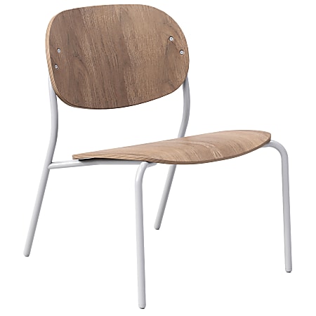 KFI Studios Tioga Laminate Guest Lounge Chair, Beech/Silver