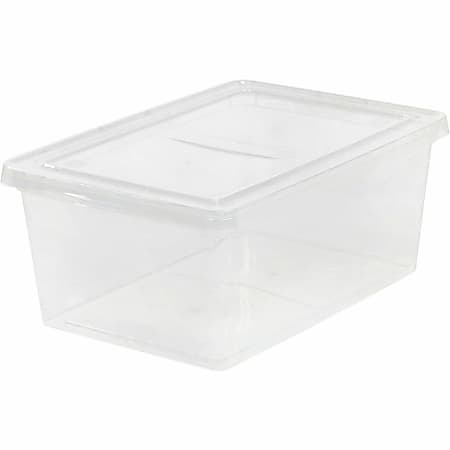 IRIS 17-quart Storage Box - External Dimensions: 17.5"x12"x 17.5" Depth x 7" - 4.25 gal - Snap-in Lid Closure - Stackable - Plastic - Clear -