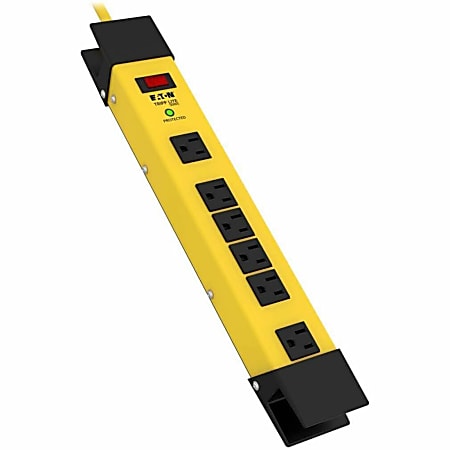 Eaton Tripp Lite Series Safety Surge Protector Power Strip 120V 6 Outlet Metal 9' Cord OSHA - Surge protector - TLM609SA