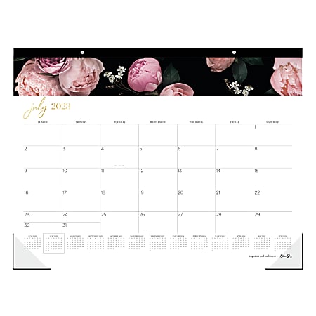 2023-2024 Blue Sky™ CC Monthly Academic Desk Pad Planning Calendar, 22" x 17", Spring Nightfall, July 2023 to June 2024, 144387