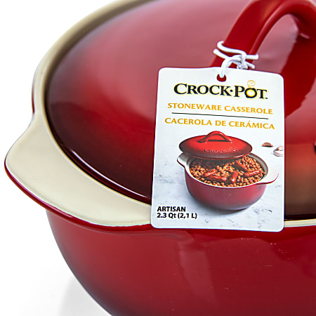 Crock-Pot 2.3 Qt.Stoneware Round Casserole with Lid & Reviews