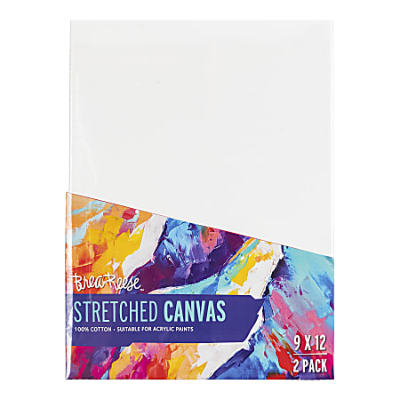 Brea Reese Stretch Canvases, 9" x 12", White, Pack Of 2 Canvases