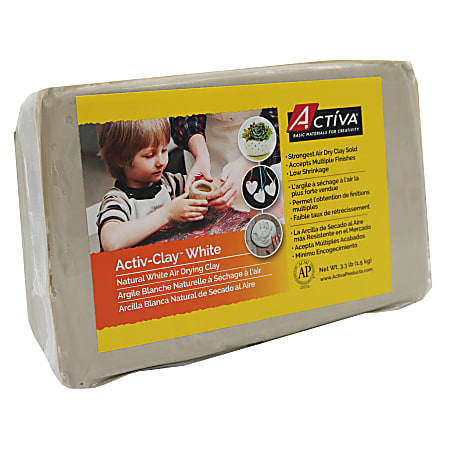 Activa Products Activ Clay Air Dry Clay 3.3 Lb White - Office Depot