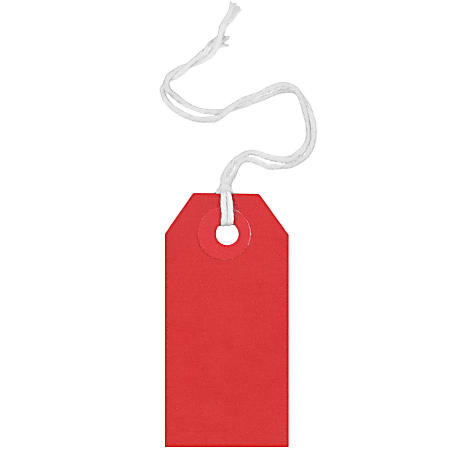 JAM Paper Tiny Gift Tags 3 38 x 2 34 Neon Red Pack Of 10 Tags - Office Depot