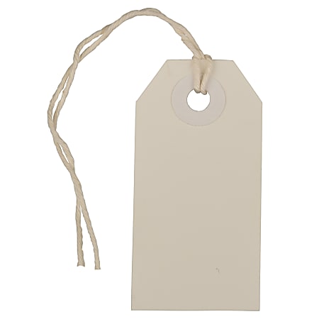 Scalloped White Tags - No String, Display Warehouse