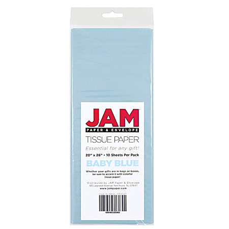 JAM Paper Tissue Paper 26 H x 20 W x 18 D Baby Blue Pack Of 10