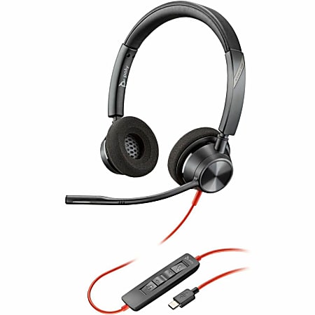Poly Blackwire 3320 Stereo USB-C Headset +USB-C/A Adapter - Stereo - USB Type C, Mini-phone (3.5mm) - 8X219AA