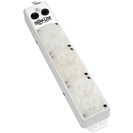 Tripp Lite Safe-IT For Patient-Care Vicinity - UL 1363A Medical-Grade Antimicrobial Power Strip 6 15A Hospita - PS615HGOEM