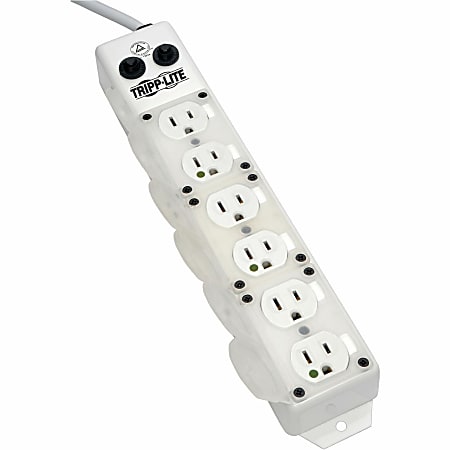 Tripp Lite Safe-IT For Patient-Care Vicinity - UL 1363A Medical-Grade Antimicrobial Power Strip 6 15A Hospita - PS615HGOEM