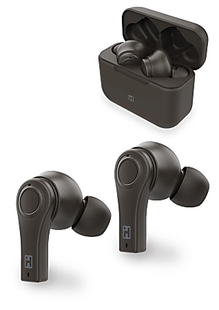 iHome IH-214 Truly Wireless Bluetooth In-Ear Earbuds, Black