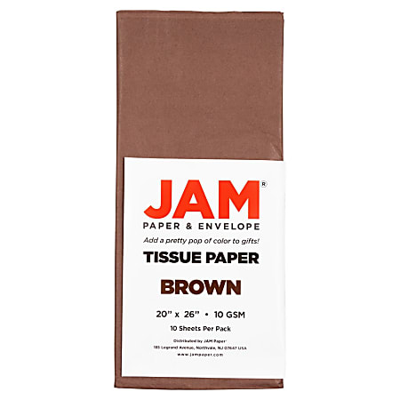  JAM PAPER Tissue Paper - Brown - 10 Sheets/Pack : Health &  Household