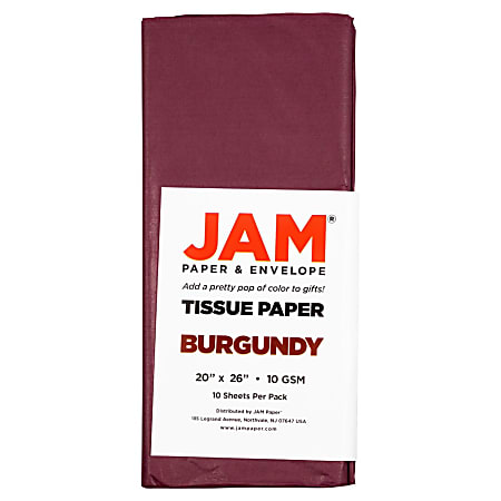 Burgundy Tissue Paper (20 x 30 per sheet)-T30-BU