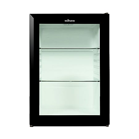 Innovative Hospitality Concepts Frameless Glass Door Mini Fridge, 6.17 Cu. Ft., Black, Total Qty 1