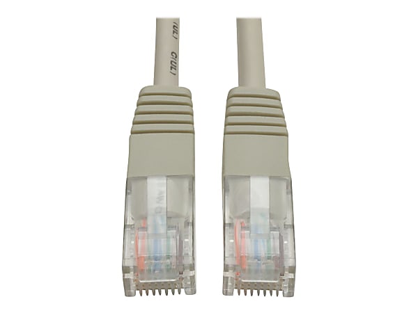 Eaton Tripp Lite Series Cat5e 350 MHz Molded (UTP) Ethernet Cable (RJ45 M/M), PoE - Gray, 2 ft. (0.61 m) - Patch cable - RJ-45 (M) to RJ-45 (M) - 2 ft - UTP - CAT 5e - molded, stranded - gray