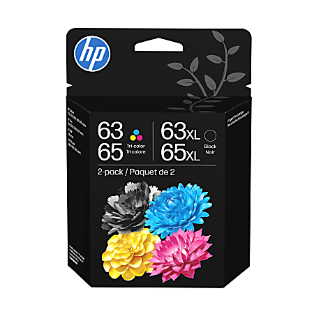HP 63/65 Clr/XL Blk Ink Crtg Combo 2-Pk