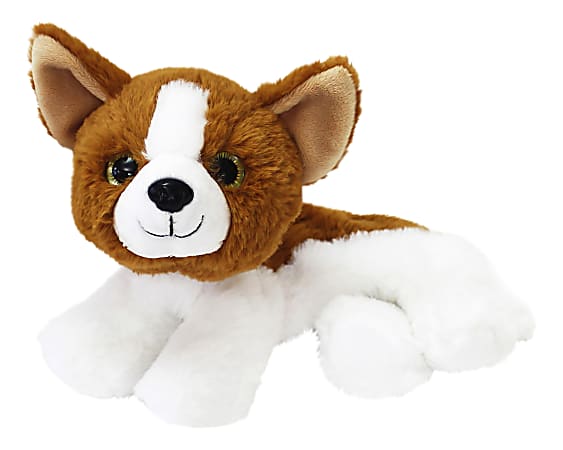 Office Depot® Brand Plush Animal Pencil Pouch, 4" x 11", Corgi
