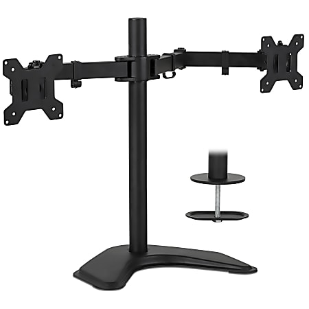 Mount-It! MI-2781B 19"W Dual Monitor Desk Stand, Black