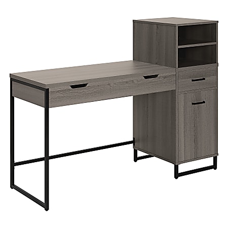 Office Star™ Hagney Lane 54"W Worksmart Sit-To-Stand Desk, Farm Oak