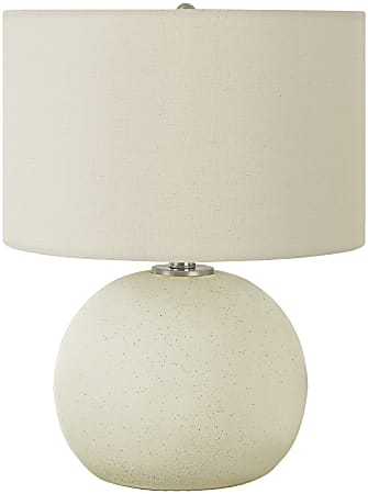Monarch Specialties Maryellen Table Lamp, 18”H, Ivory/Cream