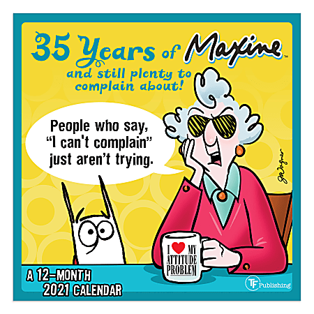 TF Publishing Mini Humor Wall Calendar, 7" x 7", Maxine, January To December 2021