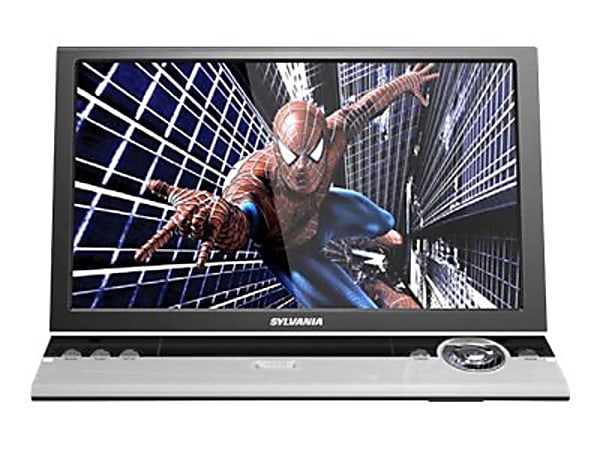 Sylvania SDVD1256 Portable DVD Player - 11.6" Display - Black, White - DVD-RW, CD-RW - JPEG - DVD Video, MPEG-4, DivX, Video CD - 16:9 - CD-DA, MP3 - 1 x Headphone Port(s) - USB - Lithium Polymer (Li-Polymer) - 2.50 Hour